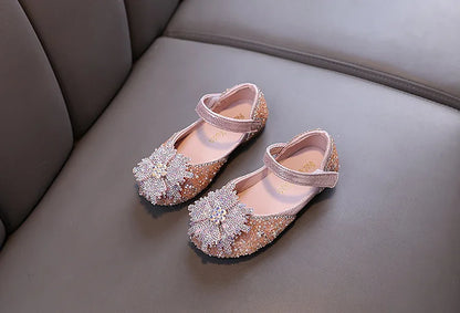 Spring Autumn Kids Fashion Leather Shoes 2025 New Girls Causal Performance Shoes Shallow Princess Ballet Children's Flat Shoes