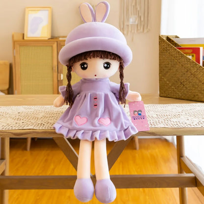 Cute Filled Pp Cotton Girl with Hat Skirt 50cm Height Sweetheart Rag Cozy Cuddle Soft Gift