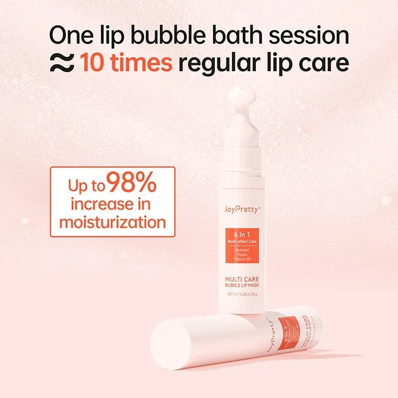 Exfoliating Bubble Lip Balm for Dark Lips Pink Lip Lightening Scrub Moisturizing Lip Mask