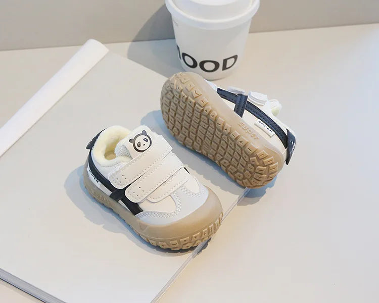 Baby Sneakers Warm Fur Inside Infant Shoes Autumn Winter Little Boys Girls Casual Shoes For Baby Pink, Yellow