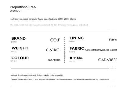 GOLF Travel Bag Hand Luggage Women Duffle Bag with Shoe Compartment Foldable Nylon Travel Handbag Lightweight Dry Wet Separation