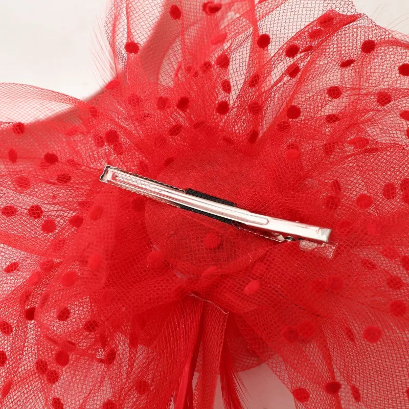 Women's Fashion Flower Feather Bead Hair Clip Bridal Hairband Brida Barrettes Hair Accessories Jewelry