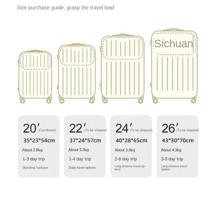 Front Opening Wide Handle Suitcase 20 inches Carry-on Cabin Suitcase Multifunctional Travel Luggage Zipper Aluminum Frame