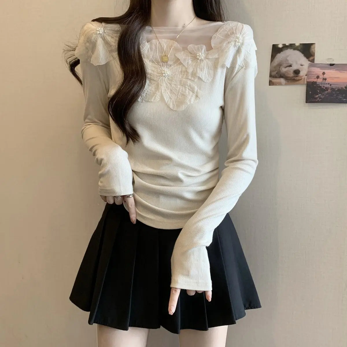 Sexy Patchwork Slim T Shirts Spring Autumn New Long Sleeve Off Shoulder Solid Temperament Tops High Street Fashion Women Clothes