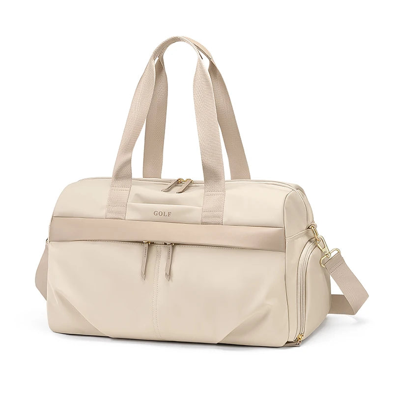 GOLF Travel Bag Hand Luggage Women Duffle Bag with Shoe Compartment Foldable Nylon Travel Handbag Lightweight Dry Wet Separation