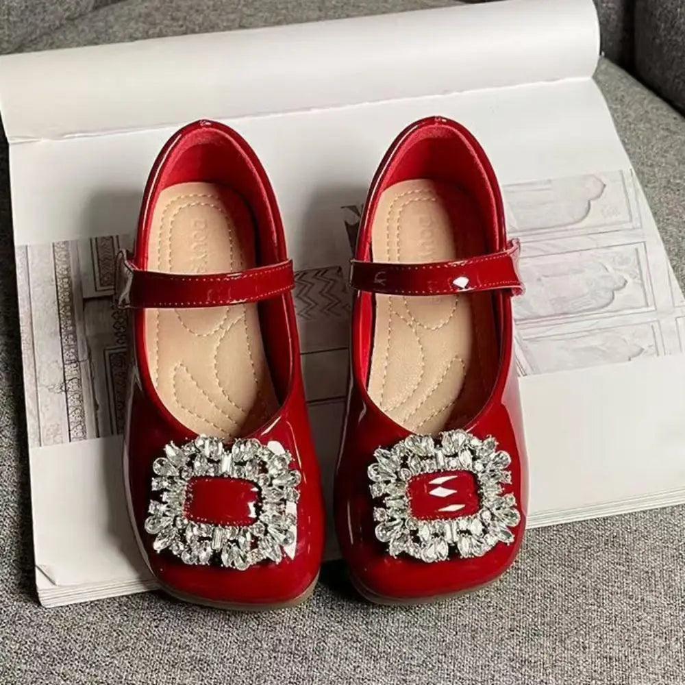 PU Children Leather Shoes Soft Soled Lightweight Shoes Mary Jane Shoe Slip-on Style Girl Princess Shoe Spring Season