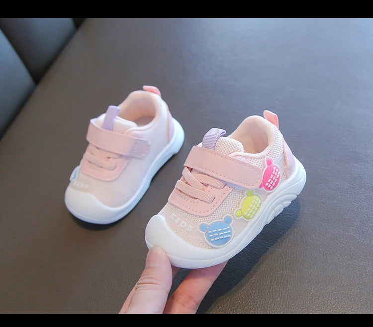 Baby Toddler Shoes Four Seasons Shoes 0 To 3 Years Old Baby Shoes Soft Bottom Non-slip Girls Boys Mesh Breathable Single Shoes