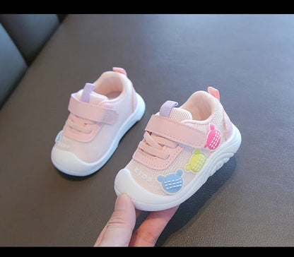 Baby Toddler Shoes Four Seasons Shoes 0 To 3 Years Old Baby Shoes Soft Bottom Non-slip Girls Boys Mesh Breathable Single Shoes