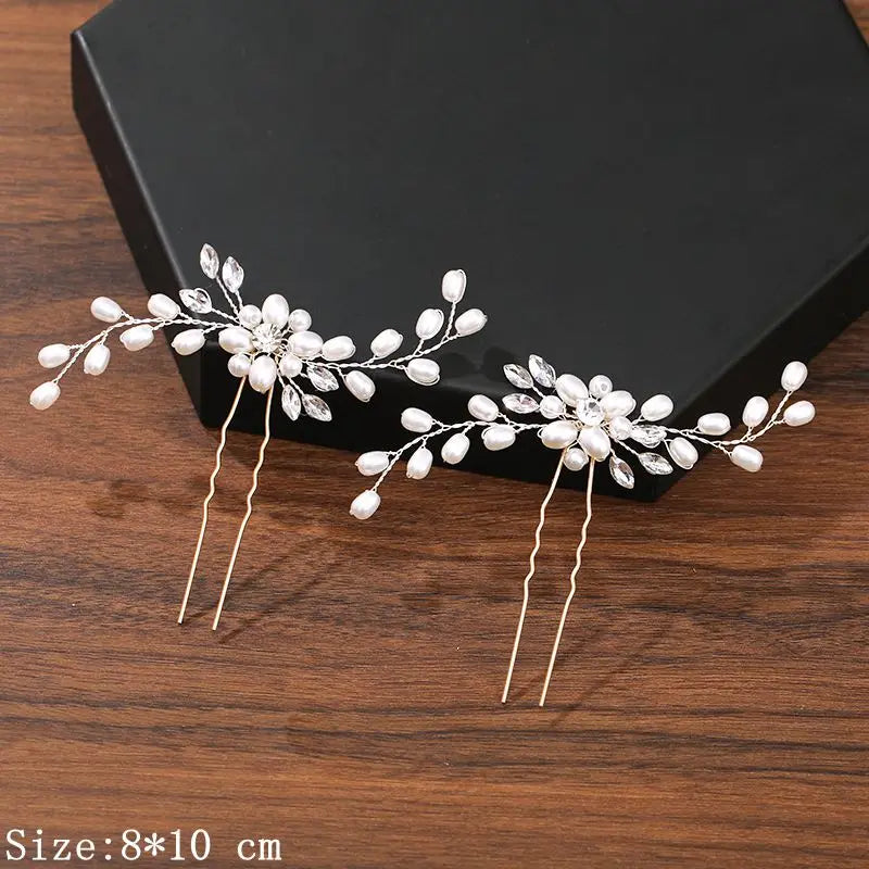 Hair Pins Hair Accessories For Women Wedding Accessories Hair Clips Jewelry Pearl Rhinestone Flower Hair Clip Pins Headpiece