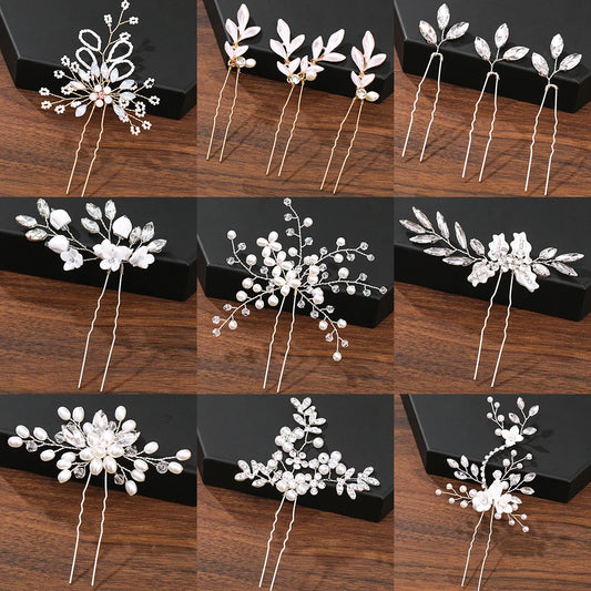 Hair Pins Hair Accessories For Women Wedding Accessories Hair Clips Jewelry Pearl Rhinestone Flower Hair Clip Pins Headpiece