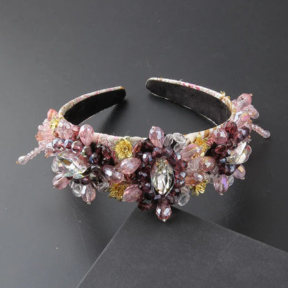 Gorgeous Personality Rhinestone Headwear Fashion Hairband Luxury Baroque Rhinestone Headband Wedding Ladies Bridal Hair