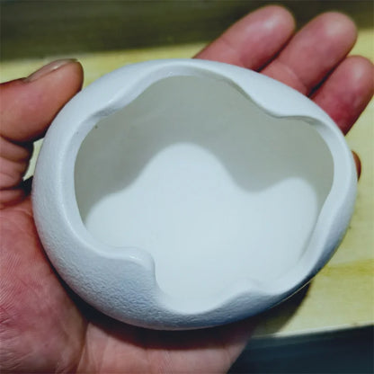 Broken Eggshells Shapes Ceramic Flowerpot Simple Succulent Plant Container Green Planter Small Bonsai Pots Home Decoration