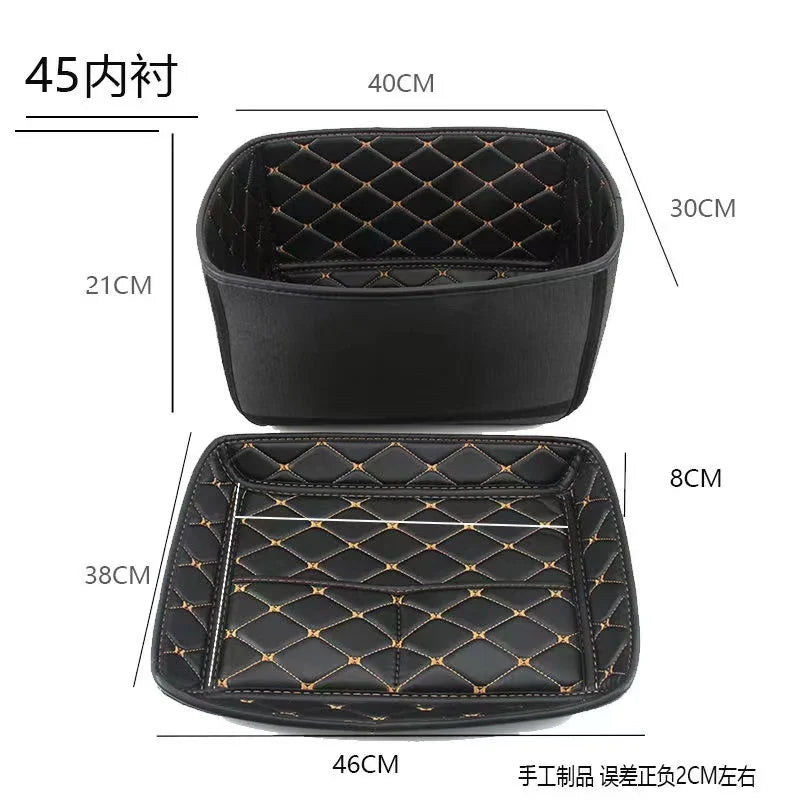 For 28L 36L 45L 55L 65L 80L 100L Aluminum Alloy Trunk Case Liner Luggage Box Inner Container Tail Case PU Leather Lining Bag