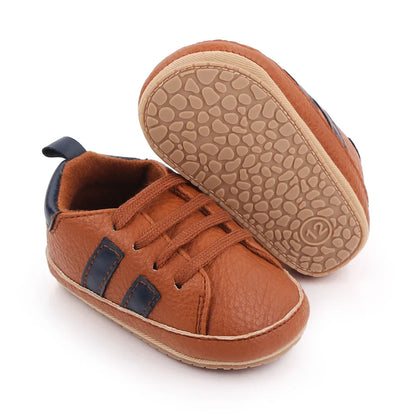 Baby Casual Shoes Non-slip Sole and PU for Toddler Boys and Girls Outdoor Walking Sneakers