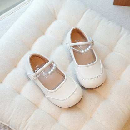 New Kids Leather Shoes Soft Soled Anti Slip Girls Casual Simple Mary Jane Shoe