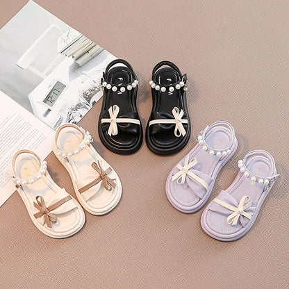 Girls' Shoes Children's Princess Sandals 2025 New Summer Summer Baby Soft Soled Ocean Beach Big Children's Sandals