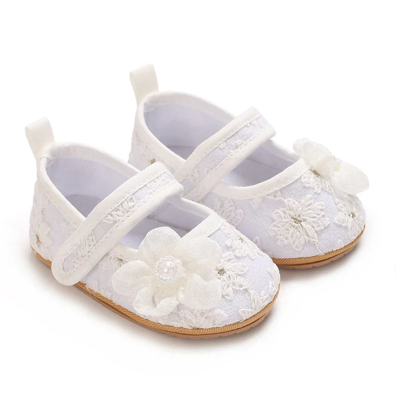Spring and Summer Baby Soft Soled Comfortable Cloth Shoes 0-12 Months Baby Princess Shoes Anti Slip Walking Shoes
