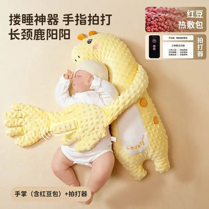 Baby Soothing Sleeping Pad, Infant Comfort Pillow with Patting Function for Anti-Startle Support and Warm Compress Design