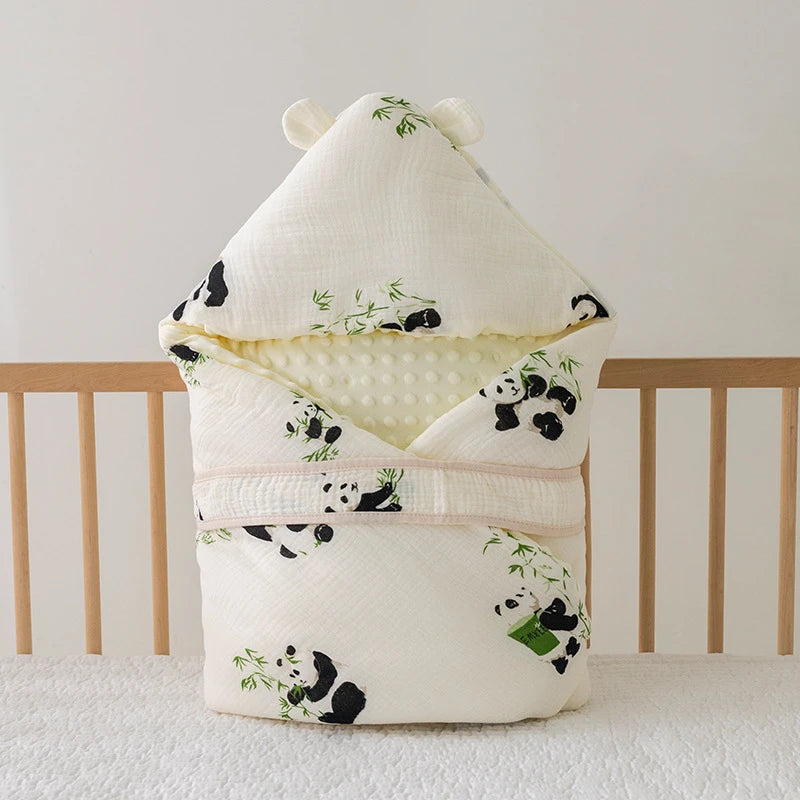 0-6 Months Baby Cotton Blanket Swaddling Wrap Sleepsack Babies Sleeping Bags Newborn Baby Cartoon Swaddle Wrap Envelope 90*90cm