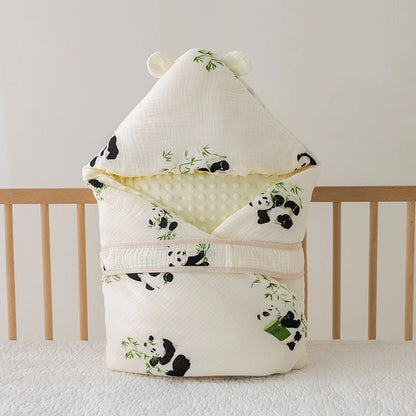 0-6 Months Baby Cotton Blanket Swaddling Wrap Sleepsack Babies Sleeping Bags Newborn Baby Cartoon Swaddle Wrap Envelope 90*90cm