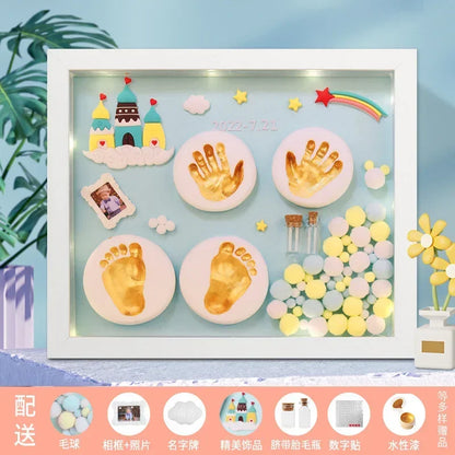 Baby Hand Print Footprint Imprint Kit Handprint Baby Mud and Footprints Souvenirs Baby Hand and Foot Mold Hundred Days Gift