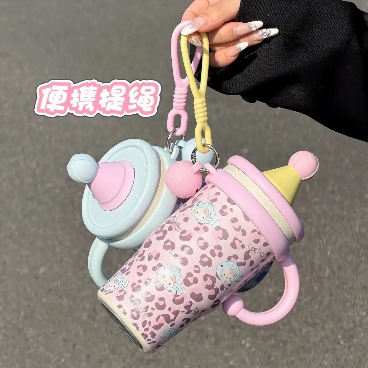 Hello Kitty Stainless Steel Water Bottle Vacuum Insulated Thermal Flask Keep Hot & Cold Kawaii Cartoon Portable for Women Girls