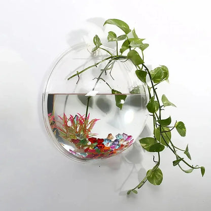 Acrylic Fish Bowl Wall Hanging Aquarium Tank Aquatic Pet Supplies Pet Products Wall Mount Fish Tank for Betta&Display fish