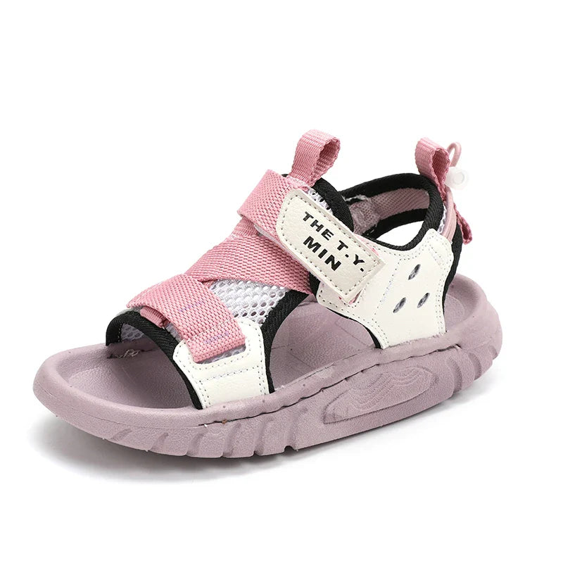 Summer Fashion New Girls Korean Style Casual Beach Shoes Child Outdoor Soft Sole Sandals