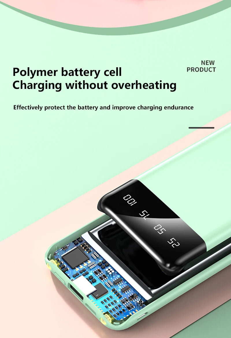 New 50000mAh High-capacity Portable Power Bank for Charging Smartphones and Digital Electronic Devices For Holidays and Travels