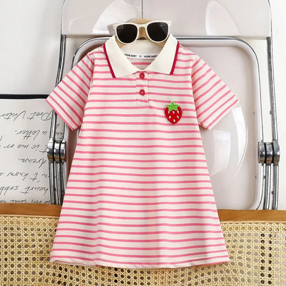 Girls Casual Dresses Girls' Summer Princess Dress - Short Sleeve Skirted Sundress, Cute Casual & Party Wear
