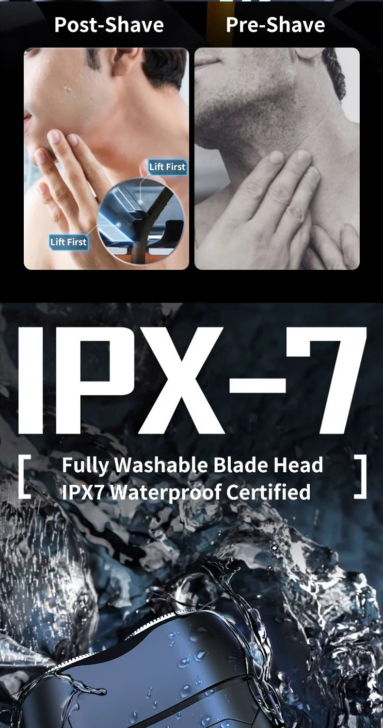 New electric dual head electric display shaver with variable speed and dual speed intelligent digital display beard trimmer