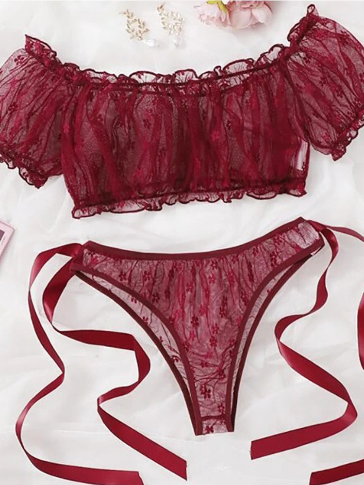 Erotic Lingerie Mesh Thin Transparent Bra Suspender Sex Shop Sexy Naughty Underwear Babydoll Open Anal Exotic Underwear Women