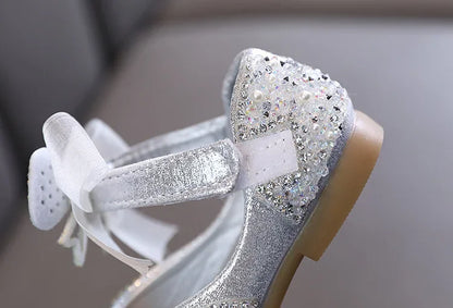 Rhinestone Sequins Girls Princess Shoes Children Party Dance Shoes Student Spring Autumn New Flats Kids Performance Shoes