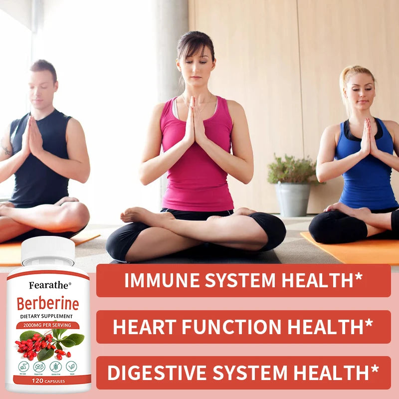 Berberine Capsules 2000mg  - Cardiovascular and Digestive Health,Balance Liver Health Digestion,Non-GMO