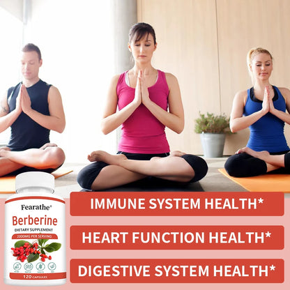 Berberine Capsules 2000mg  - Cardiovascular and Digestive Health,Balance Liver Health Digestion,Non-GMO