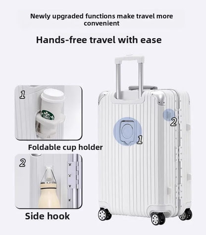 Magnesium Aluminum Alloy Luggage Set, 20" Carry-On & 28" Travel Suitcase with TSA Lock, Lightweight Durable