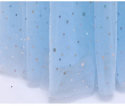 Birthday Party Princess Dress Girl Summer Girl Halloween Carnival Cosplay Elsa Costume Holiday Party Dreamy Sequin Fancy Gown