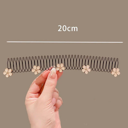 Camellia Hair Comb Invisible Bangs Hair Clip Tidy Artifact Hair pin Girls Hairpin Women Tools Fixed Inser Comb Hair Accessories