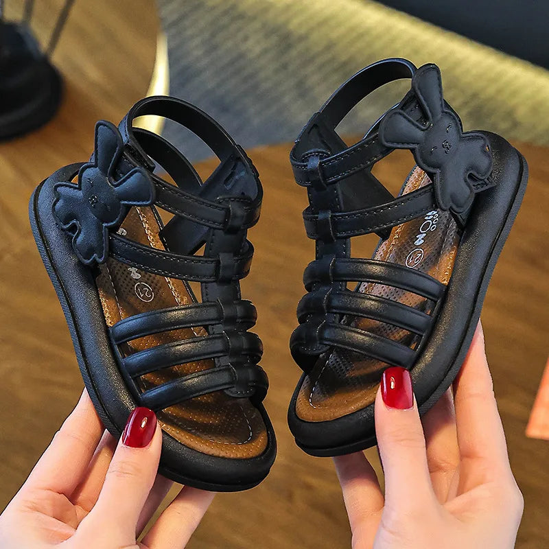 1-10Y Baby Girls Sandals Summer Children's New Cool Fashion Princess Cute Versatile Shoes for Students Flat Sandal Casual Shoe