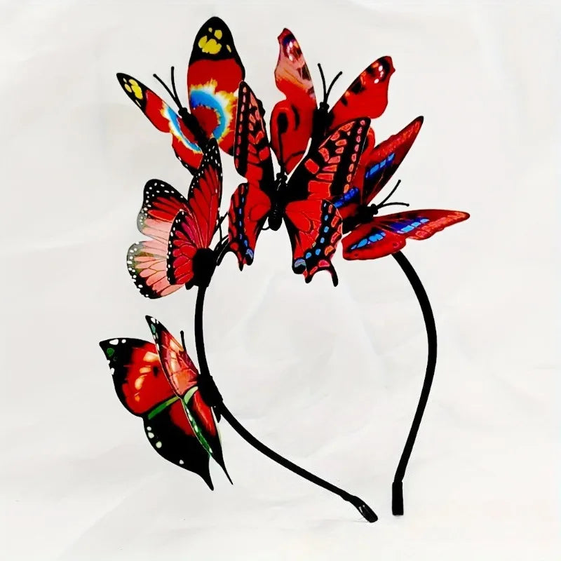 Butterfly Headband Halloween Cosplay Bohemian Wedding Headpiece Photo Props