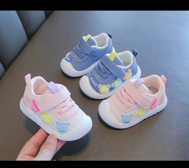 Baby Toddler Shoes Four Seasons Shoes 0 To 3 Years Old Baby Shoes Soft Bottom Non-slip Girls Boys Mesh Breathable Single Shoes