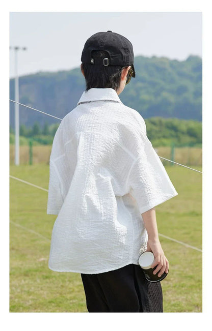 New Children Summer Thin Short Sleeved Shirt Shorts Two Piece Set Children Stylish Clothing Trend
