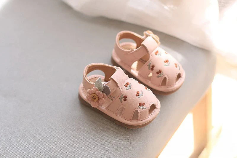 Baby Boys Girls Sandals Summer Baby Wedding Dress Flat Shoes Newborn Crib Shoes First Walkers Prewalkers Shoes