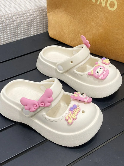 Girls Cute Slippers Summer New Kids Princess Shoes Girls Indoor Outdoor Sandals