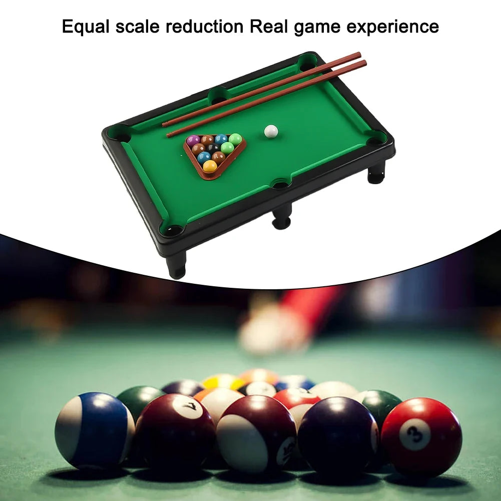 Pool Table Playset Top Game Table Cue Ball Tripod For Kids Adults Portable Interactive Stress Relief Family Fun Entertainment