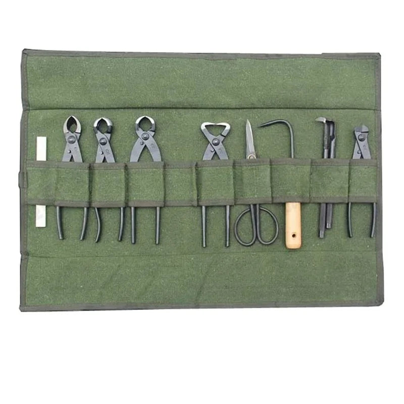 Garden Bonsai Tools Storage Bag Flowerpot Tweezers Scraper Rake Spade Collect Carrying Bag (Available)