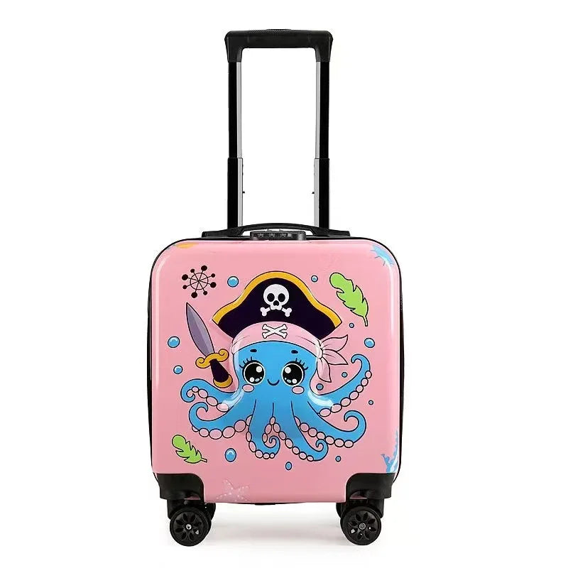 Children's Trolley Case Universal Wheel Cartoon Animal Portable Luggage Multi Function Boarding Case