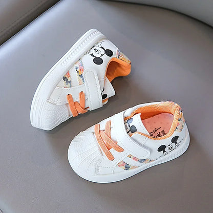 Children's White Shoes Spring and Autumn Kid's Sports Shoes Anti slip Lightweight Boys Board Shoes Soft Sole Baby Casual Shoes