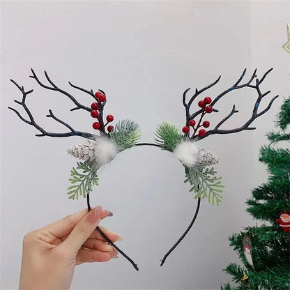 Christmas LED Light Antler Headband Cute  Christmas Party Atmosphere Decoration