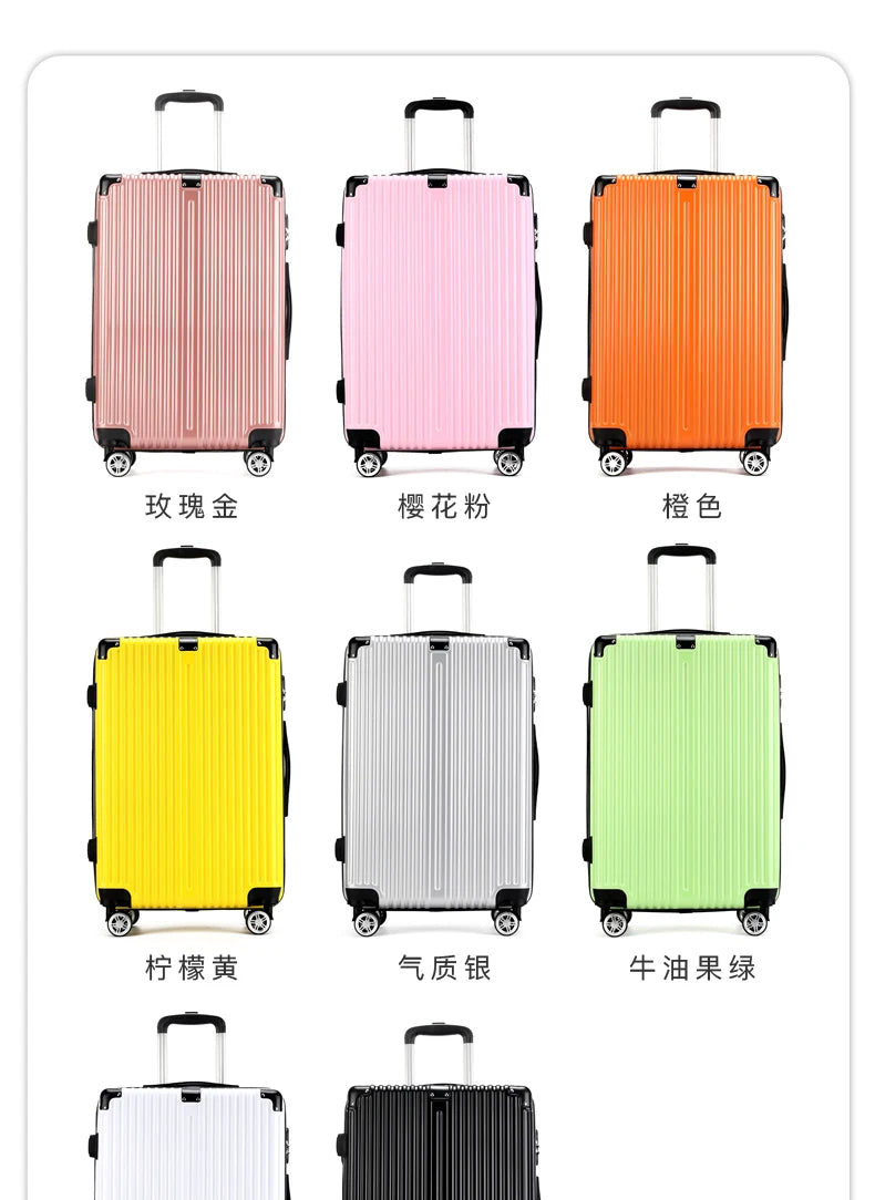 Luggage Suitcase 20-26 Inch Large Capacity Simple Fashionable Travel Handheld Durability Wear-resistant with Wheels Suitcase